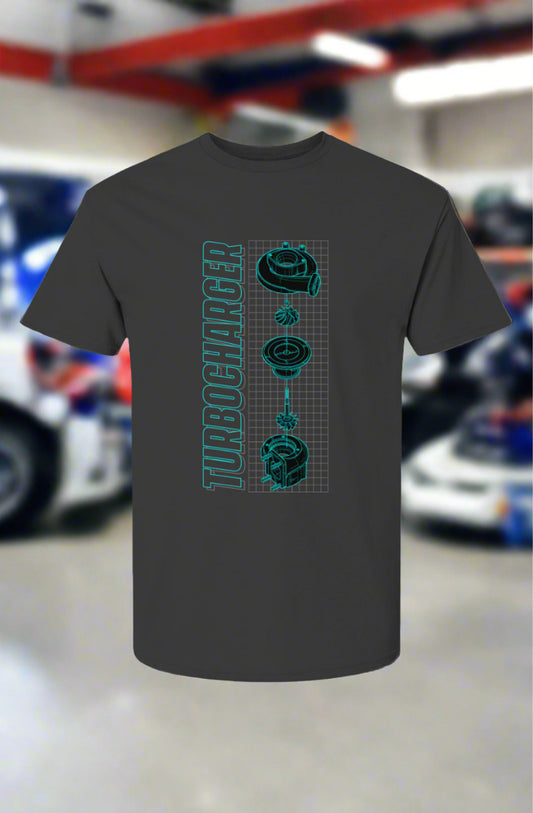 Streetwear SpeedElite Designs - Turbocharger Anatomy T-shirtElite Designs - Turbocharger Anatomy