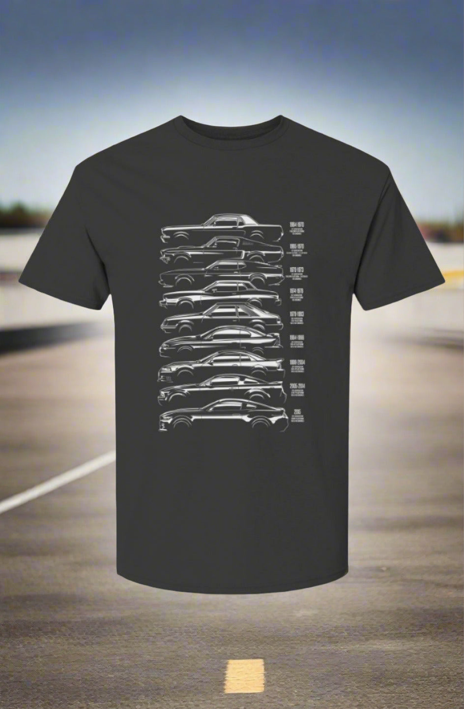 Elite Designs - Ford Mustang Generations T-shirt