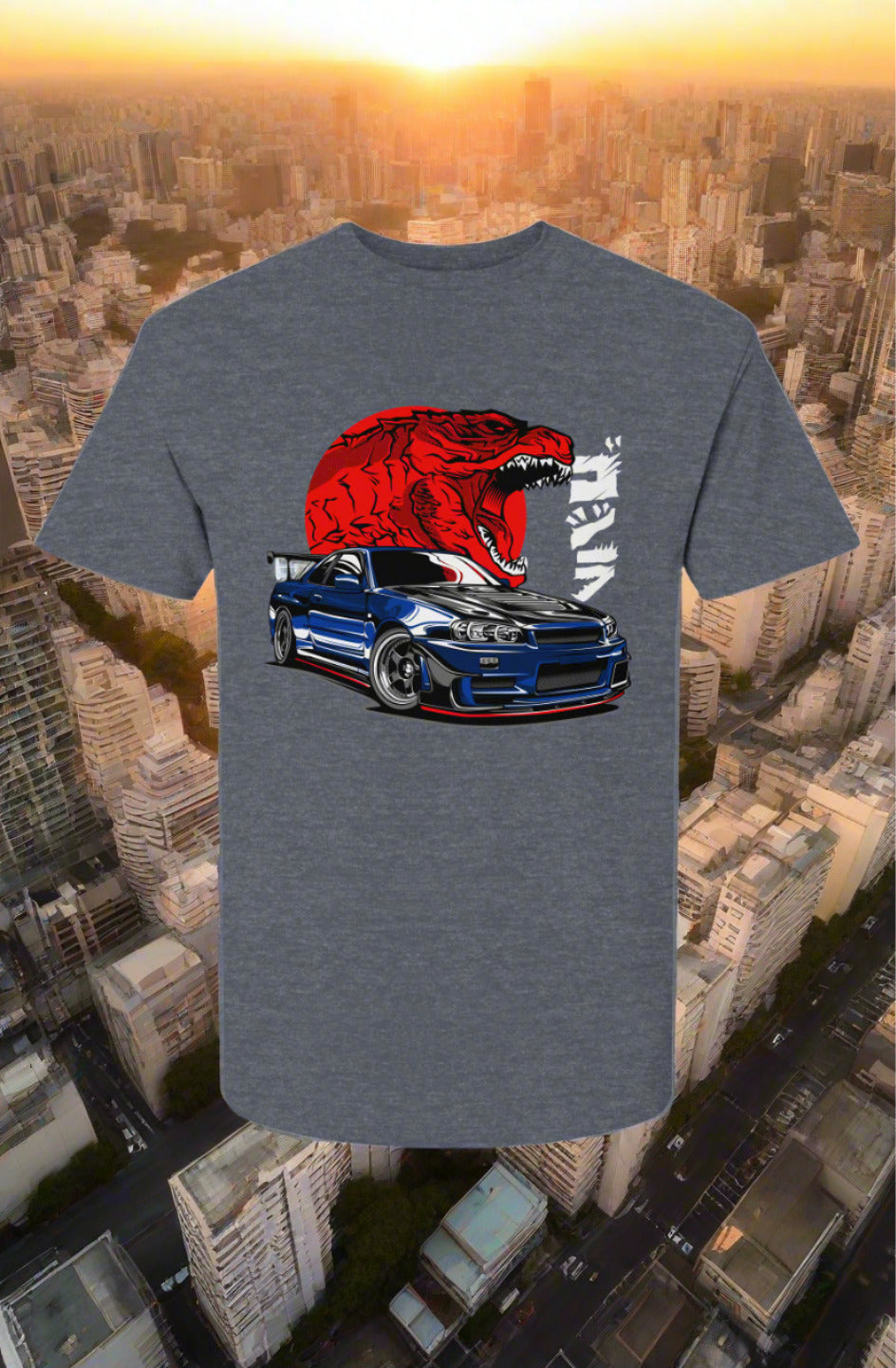 Elite Designs - Nissan Skyline R34 Fierce Godzilla T-Shirt