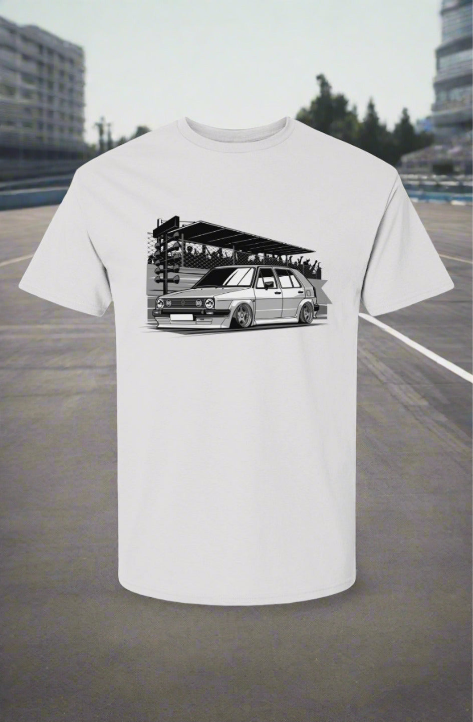 Streetwear SpeedElite Designs - Volkswagon Golf GTI MK2 Race Track T-ShirtElite Designs - Volkswagon Golf GTI MK2 Race Track