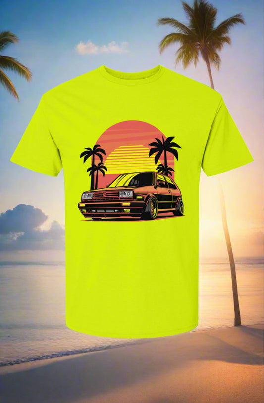 Elite Designs - Volkswagon Golf GTI MK2 Sunset T-Shirt