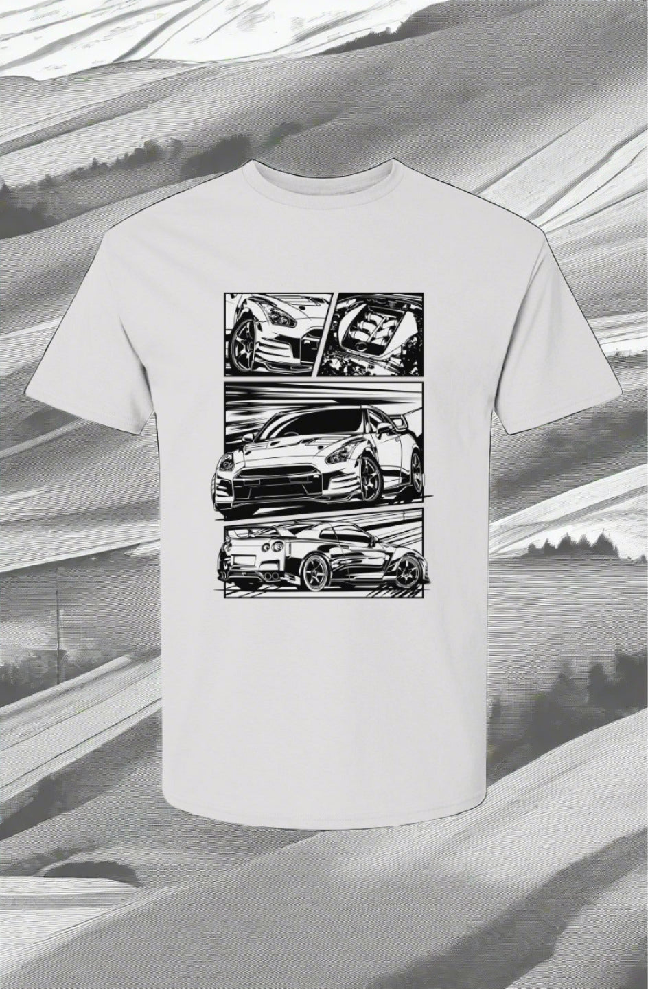 Elite Designs - Nissan GT-R R35 Comic Strip T-Shirt