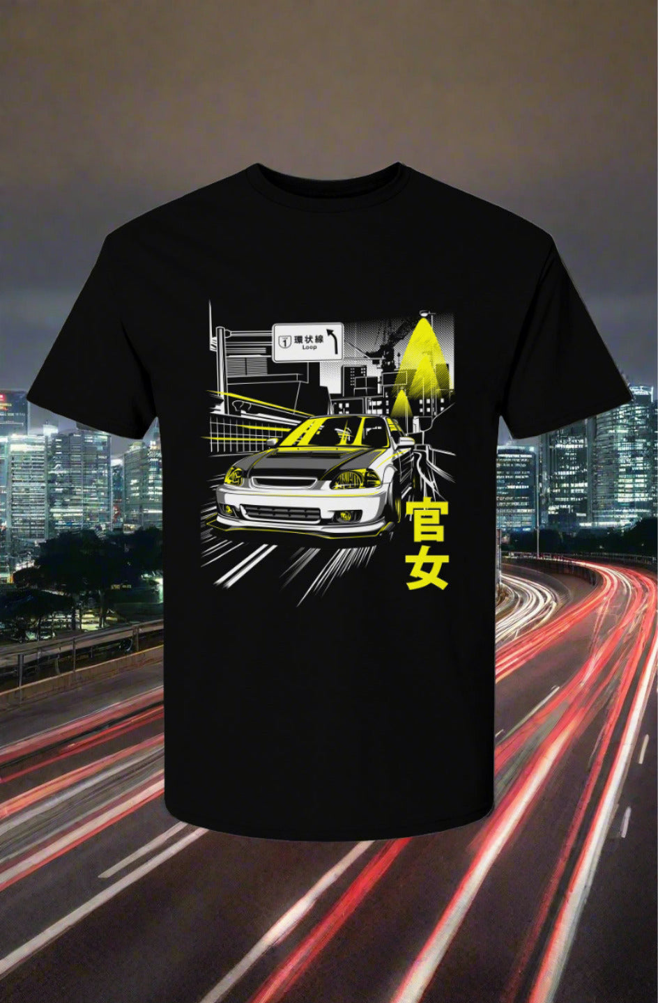 Elite Designs - Honda Civic Japan Highway Loop T-Shirt