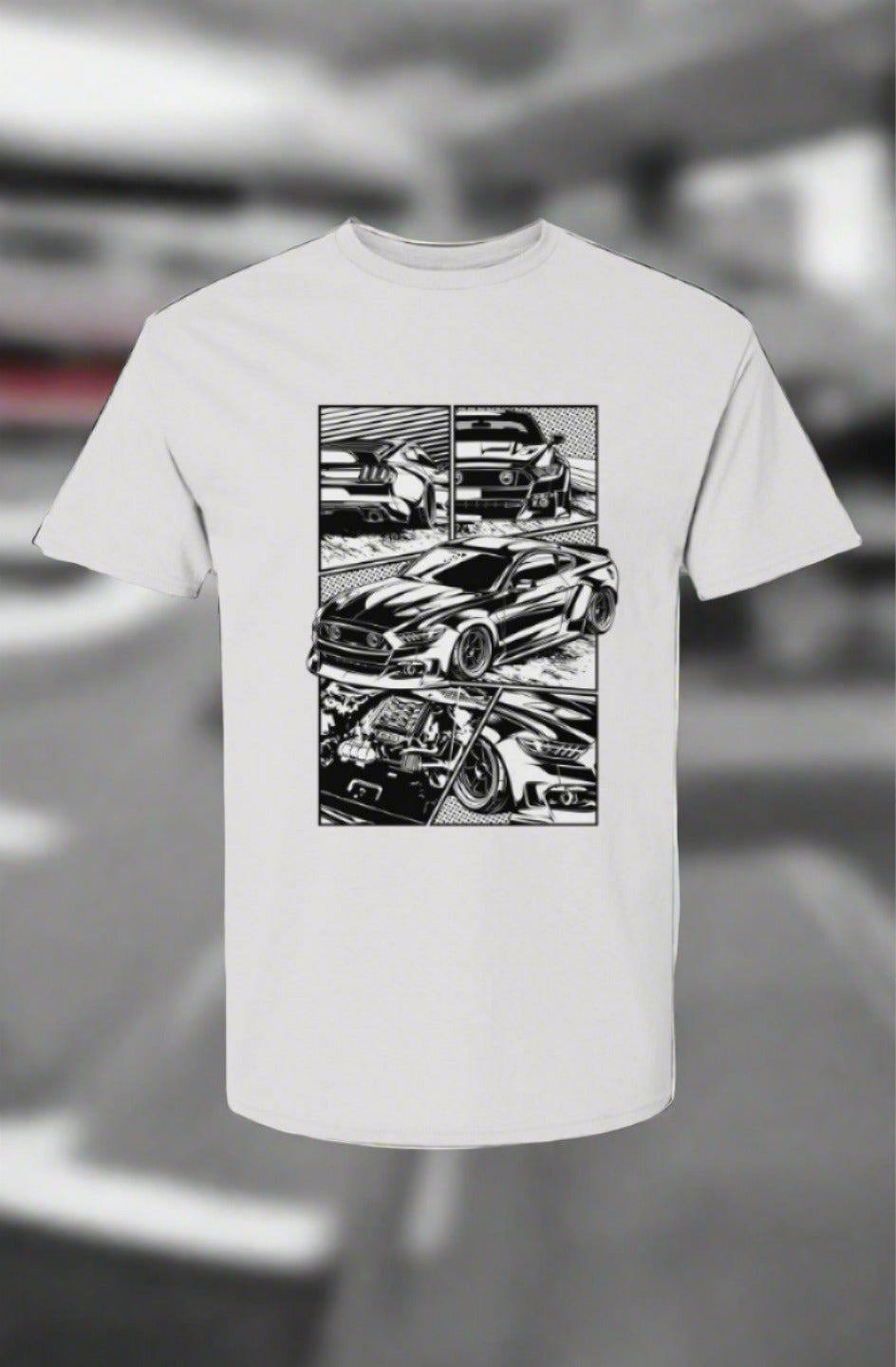 Elite Designs - Ford Mustang GT Comic Strip T-Shirt