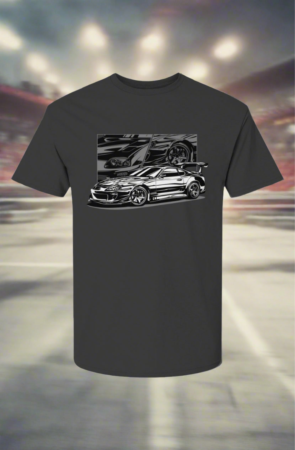 Elite Designs - Toyota Supra MK. 4 Black & White T-Shirt