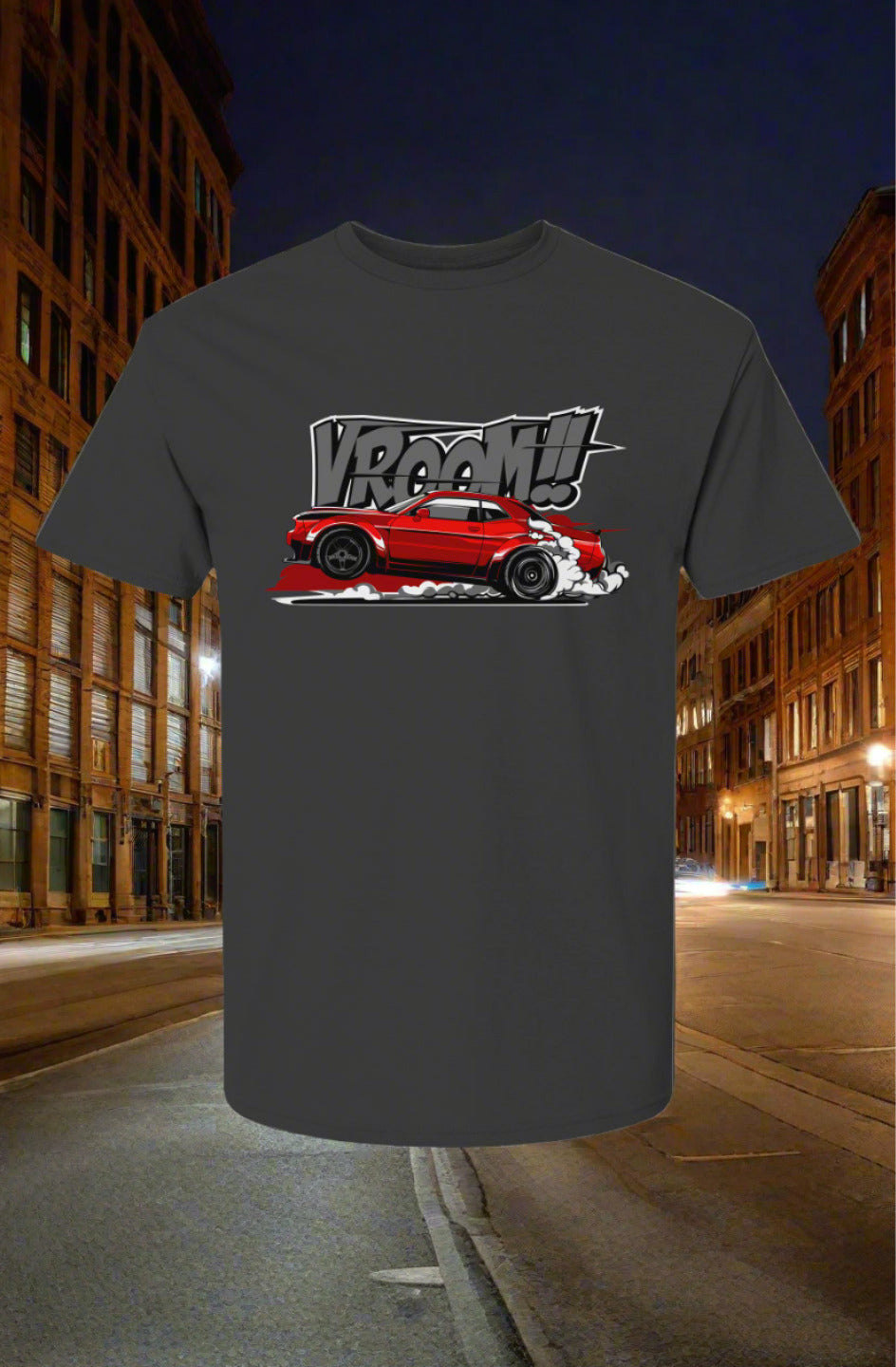 Streetwear Speed - Elite Designs - Dodge Challenger "VROOM!!" T-shirt