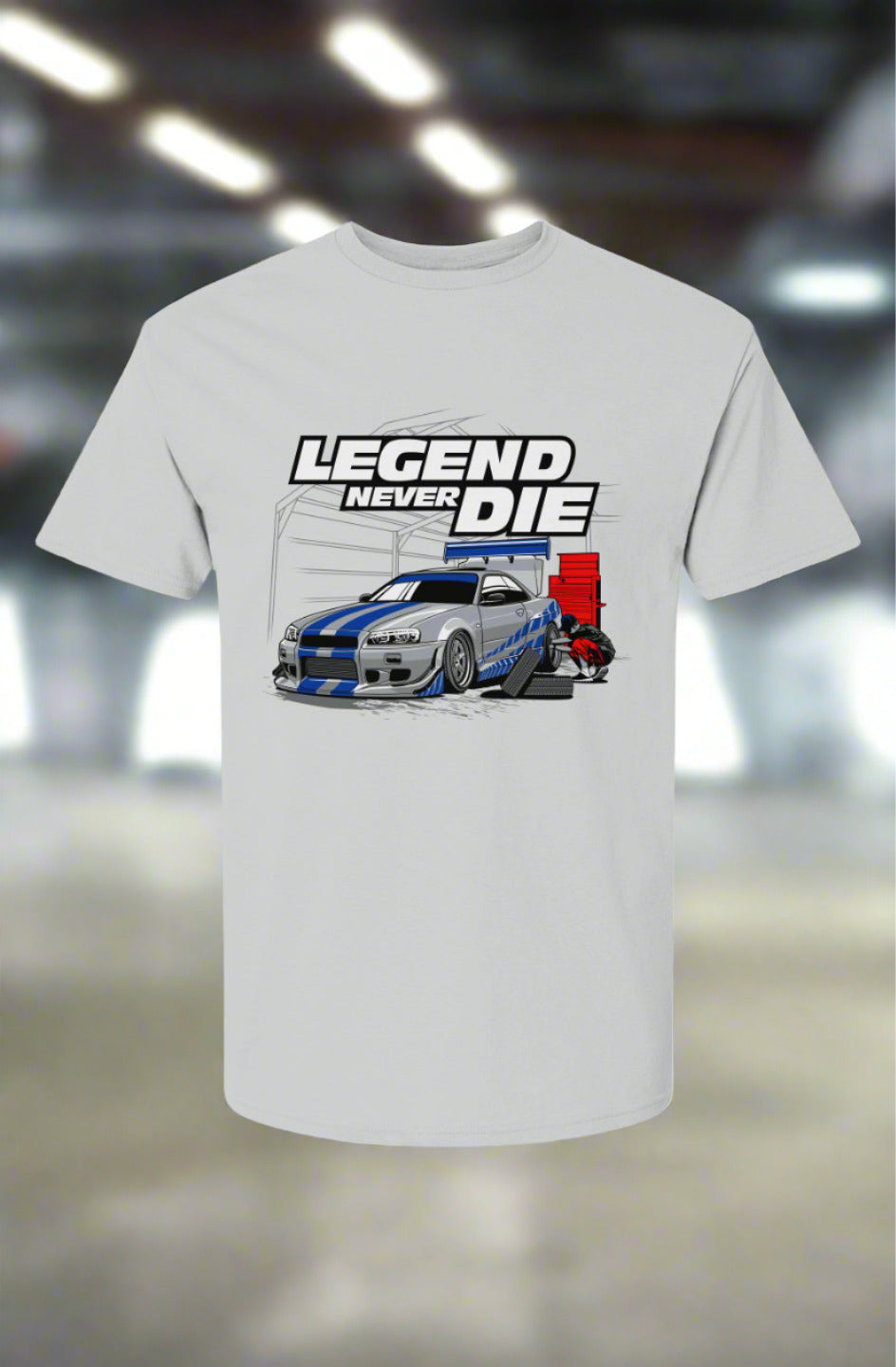 Streetwear Speed - Elite Designs - Paul Walker Nissan Skyline "Legend Never Die" T-Shirt